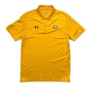 Under Armour Polo Men's Medium Yellow Nashville Predators Ice Hockey Embroidered
